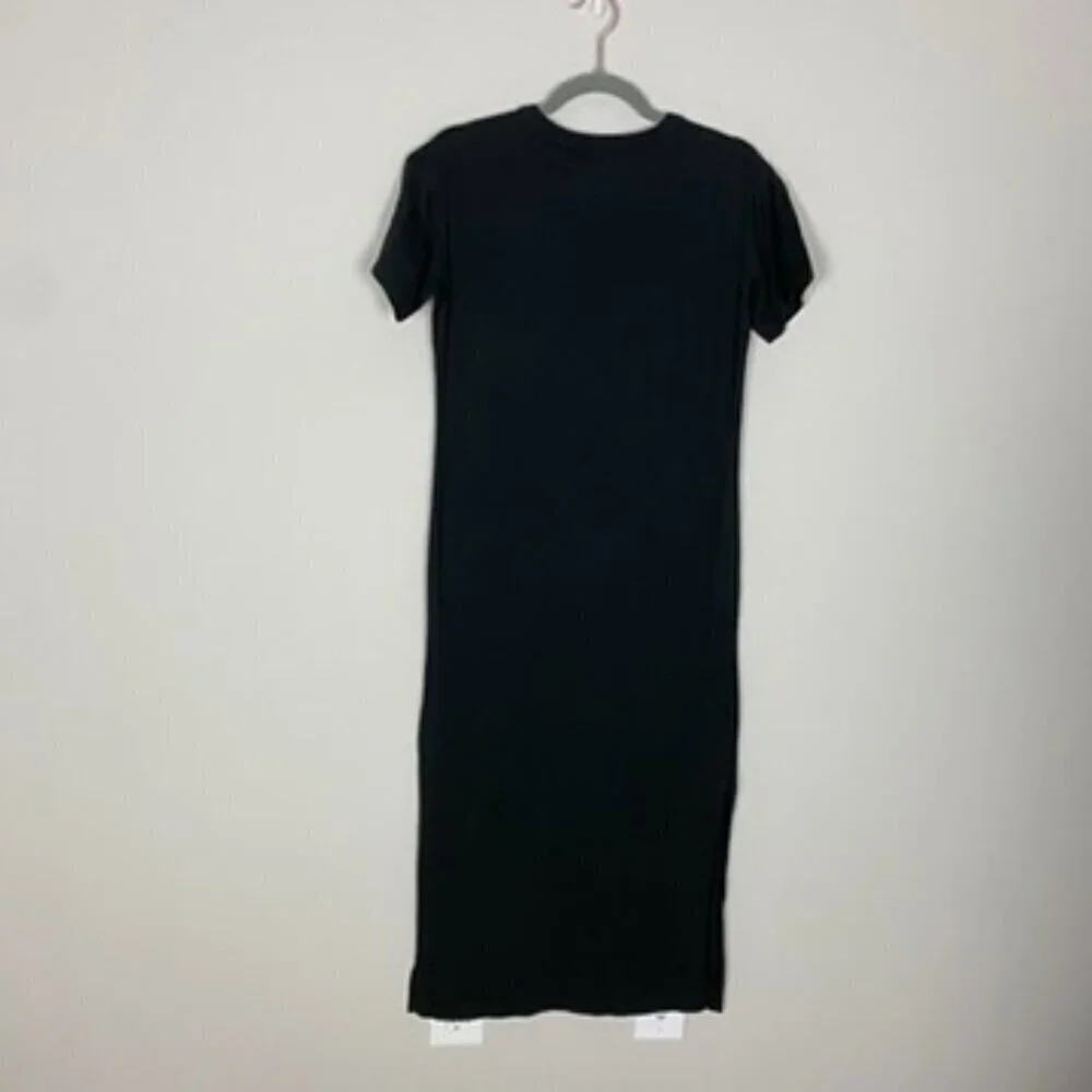 Everlane The Organic Weekend Maxi Dress T Shirt Womens XS Black - Picture 5 of 6